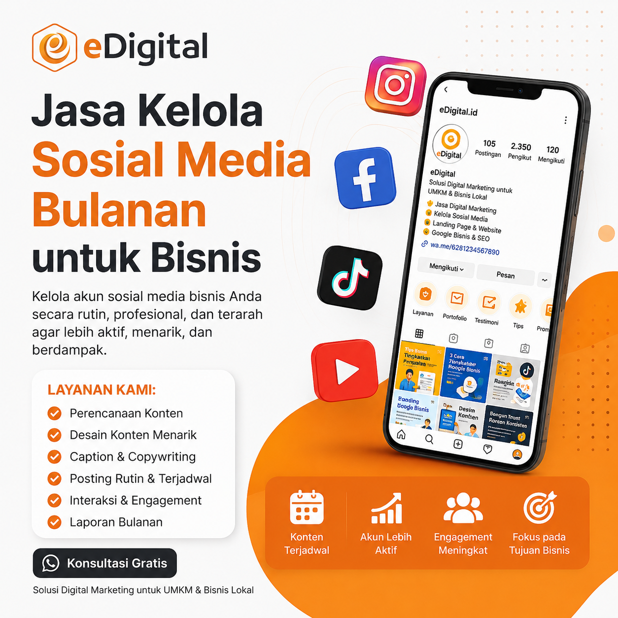 Jasa Kelola Sosial Media Bulanan untuk Bisnis
